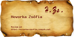 Hovorka Zsófia névjegykártya