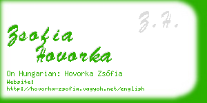 zsofia hovorka business card