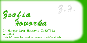 zsofia hovorka business card